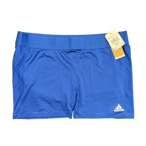 NWT adidas Techfit Volleyball Compression Shorts, Royal Blue, Women's 2XL